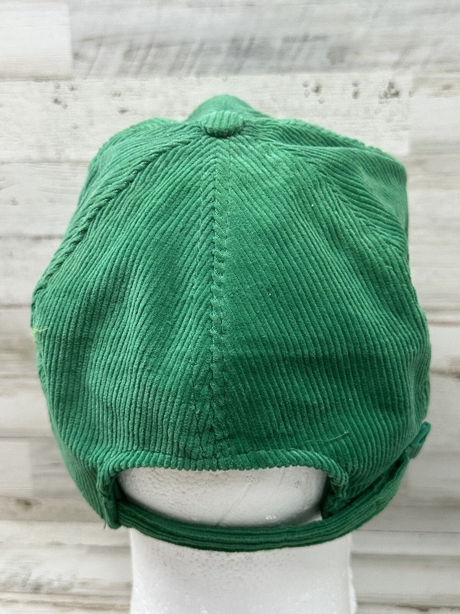 Kawasaki Engines Vintage Adjustable Corduroy Green Hat Cap