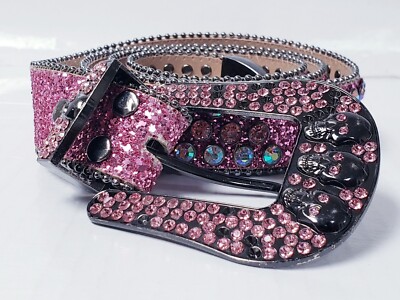 Luxury Rhinestone Belt Western Bling Crystal Studded for Men Women Tengmei Men Women Rhinestone Belt Western Bling Luxury Strap  main image 4