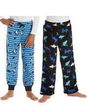 Member's Mark Boys Favorite Plush  Soft Fleece Sleep Pant 2 Pack 8 Sharks