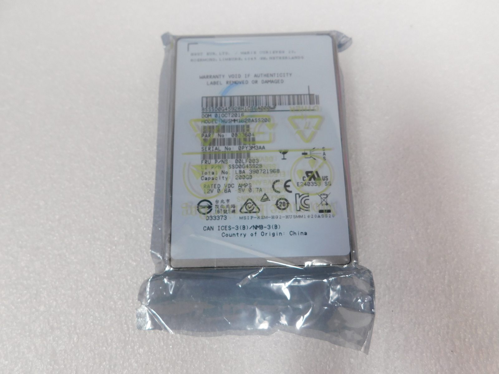 SSD_ASM HGST 200G SSD SSD0G45928-03-UK-image