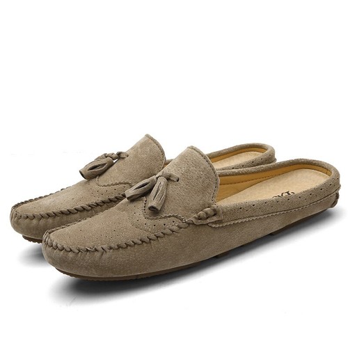Nuevo Hombre Media Zapatilla Sin Cordones Mocasines Cómodos Planos Deslizables Informales Zapatos 44 - Imagen 15 de 15