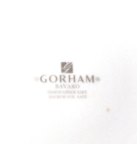 Gorham Bavaro Serving Bowl White 9.5" Embossed Scroll & Rib Motif New No Box - Picture 3 of 4