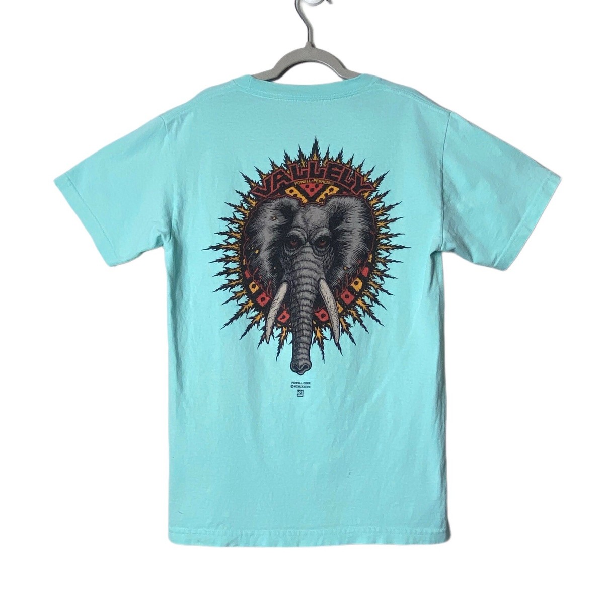 Powell Peralta Mike Vallely T Shirt Mens Small Teal Skateboards | eBay