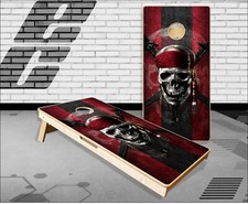 Pirate Skull Cornhole Boards Bean Bag Toss Game