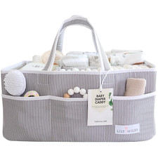 L Baby Diaper Caddy Organizer-Baby Shower Basket for Newborn-Nursery Must Haves
