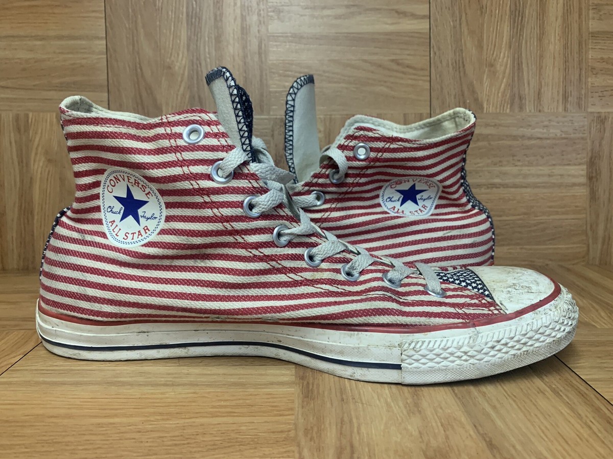 WORN🔥 Converse Chuck Taylor All Star USA Flag Star Stripes Bars