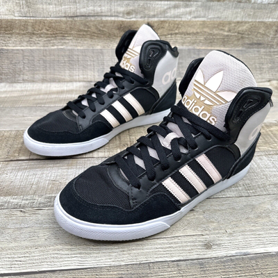 Adidas Extaball Womens Size 8 US Black Pink High Top Casual Shoes | eBay