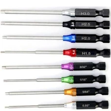 Powerhobby Standard + Metric RC Hex Driver 1/4" Power Tool Tip Set COMBO