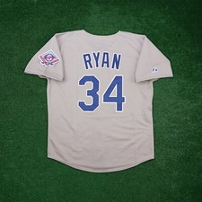 Nolan Ryan 1993 Texas Rangers Cooperstown Men's Grey Road Jersey w/ Patch
