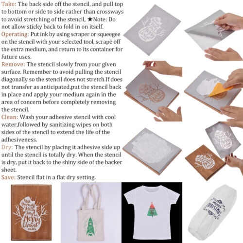 DIY Silk Screen Printing Stencil Floral Adhesive Mesh Transfer Glass Fabric Wood - Picture 6 of 26