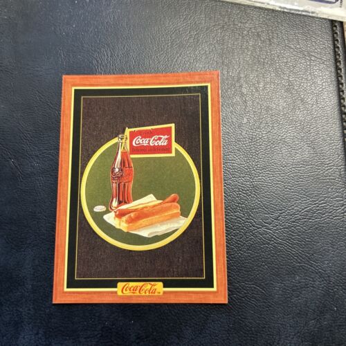 Jb23 Coca-Cola Series 4 Collect A Card 1995 Coke #302 Hotdog Cardboard Cut Out - Picture 1 of 2