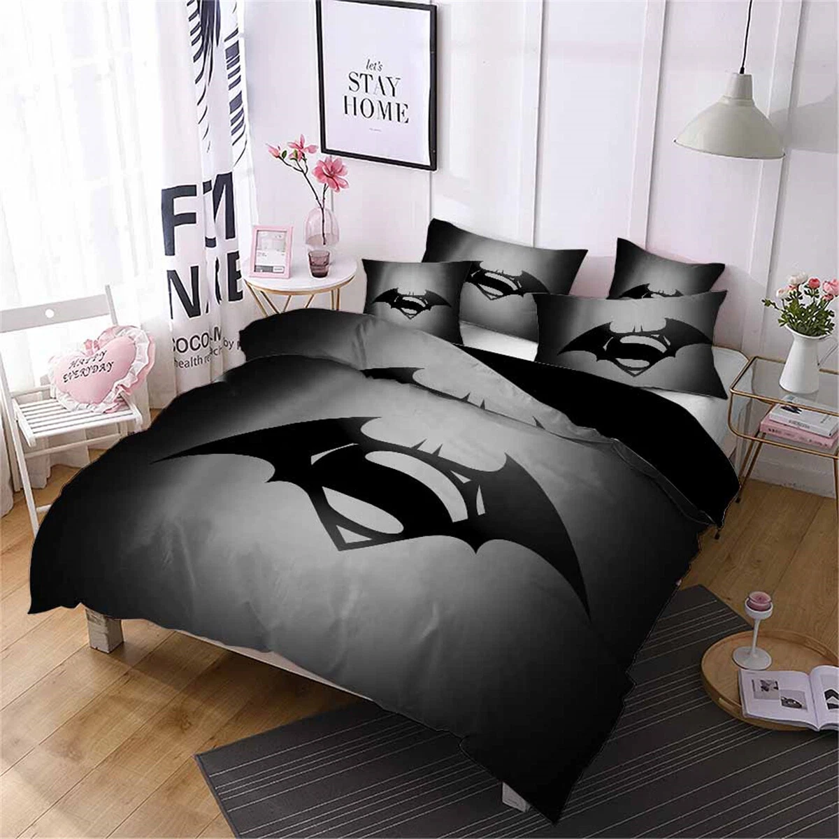 Batman Superman Bedding Set, Gift for Friends