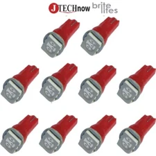 Jtech 10x T5 Red Instrument Panel Dash Light LED Bulb 74 17 18 37 70 2721