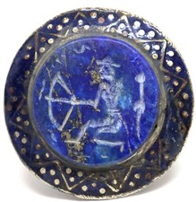 ancien anneau de joint de cylindre lapiz lazuli vintage
