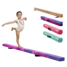 VEVOR 8FT Folding Gymnastic Balance Beam for Kids with Carrying Bag Galaxy