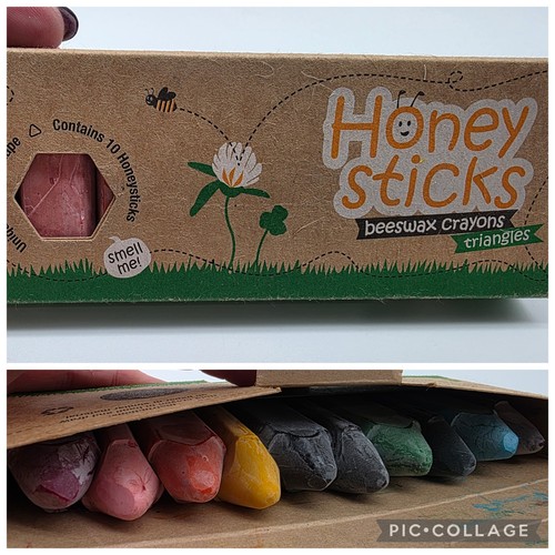Honey Sticks Beeswax Crayons Originals - Triangle Shaped 10