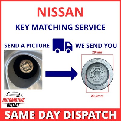 SECURITY MASTER LOCKING LOCK RADMUTTER SCHLÜSSEL BOLZEN PASSENDER SERVICE UK FÜR NISSAN