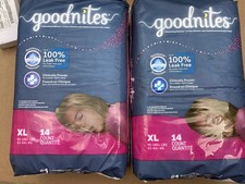 Goodnites Girls' Nighttime Bedwetting Underwear Size XL 14ct In Each Lot Of 2
