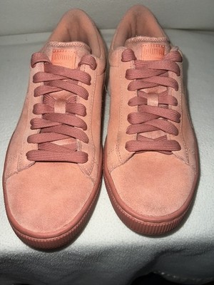 Puma Suede Classic Mono Gold Desert Flower Lace  size 7Y  approx women 8.5