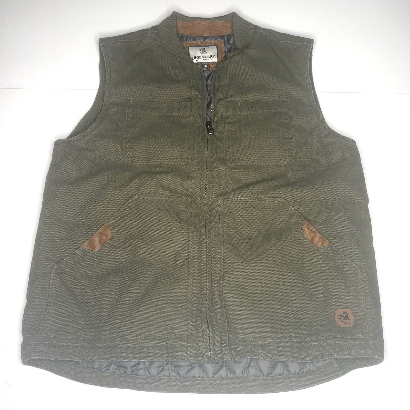 Legendary Whitetails Concealed Carry Vest Canvas Quilted - Mens Size Large L