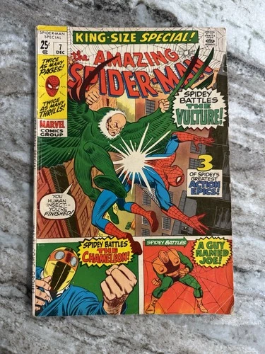 The Amazing Spider-Man King-Size Special #7 Vulture/Chameleon 1970 VG🕷️🔥
