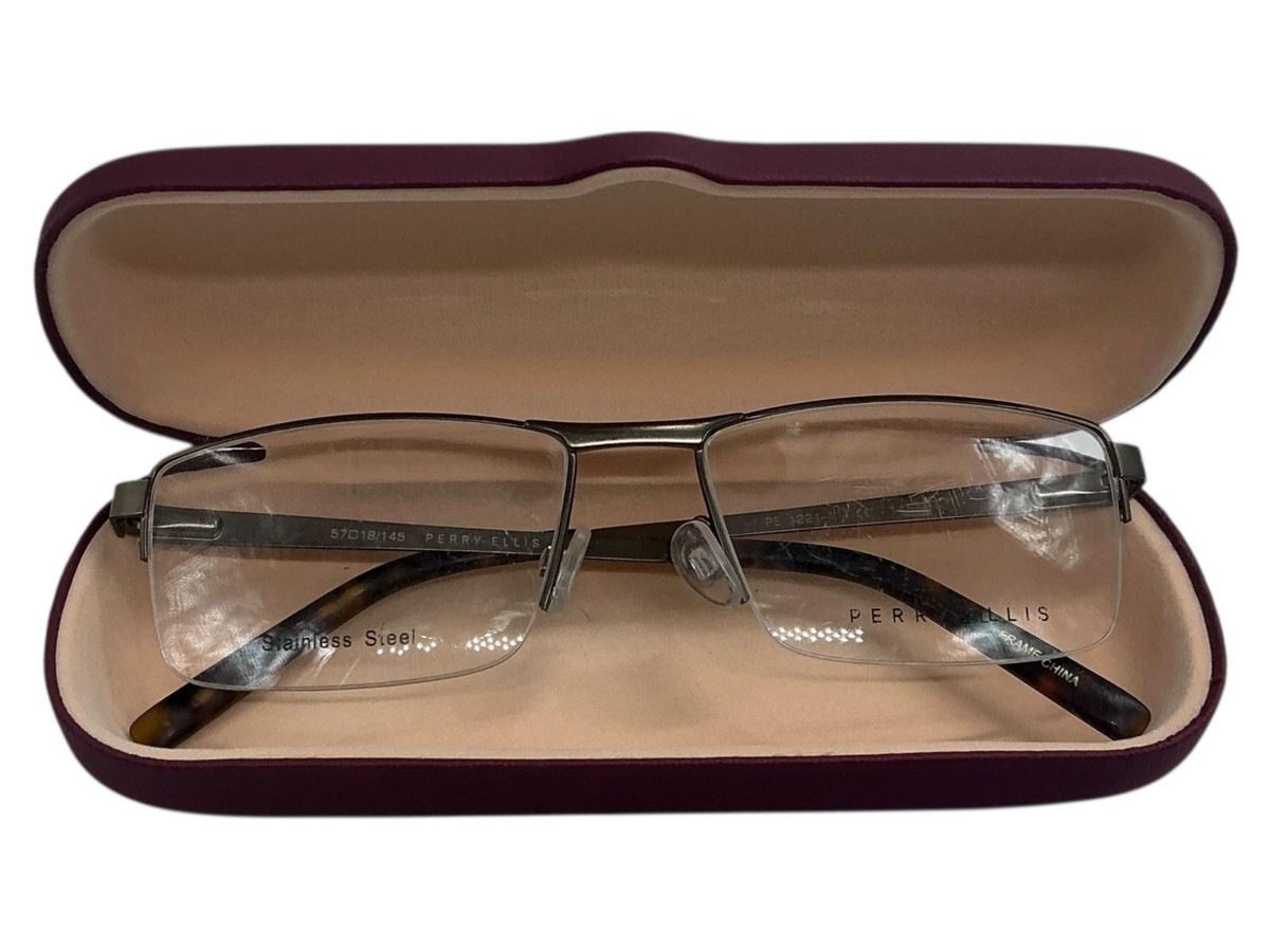 Perry Perry Ellis 1221-1 Men's Eyeglasses Optical Frame Gunmetal 57-18