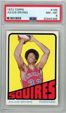 1972 Topps #195 Julius Erving PSA 8