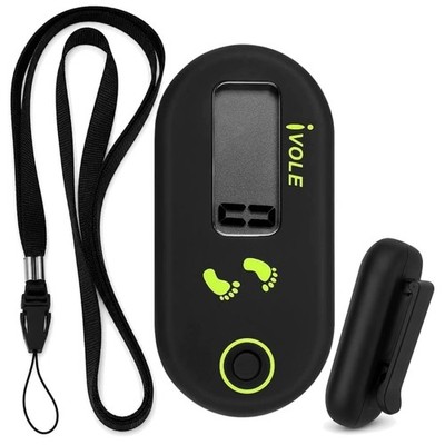 Schrittzähler Pedometer Damen Herren Mini 3D Clip Lanyard Fitness Tracker