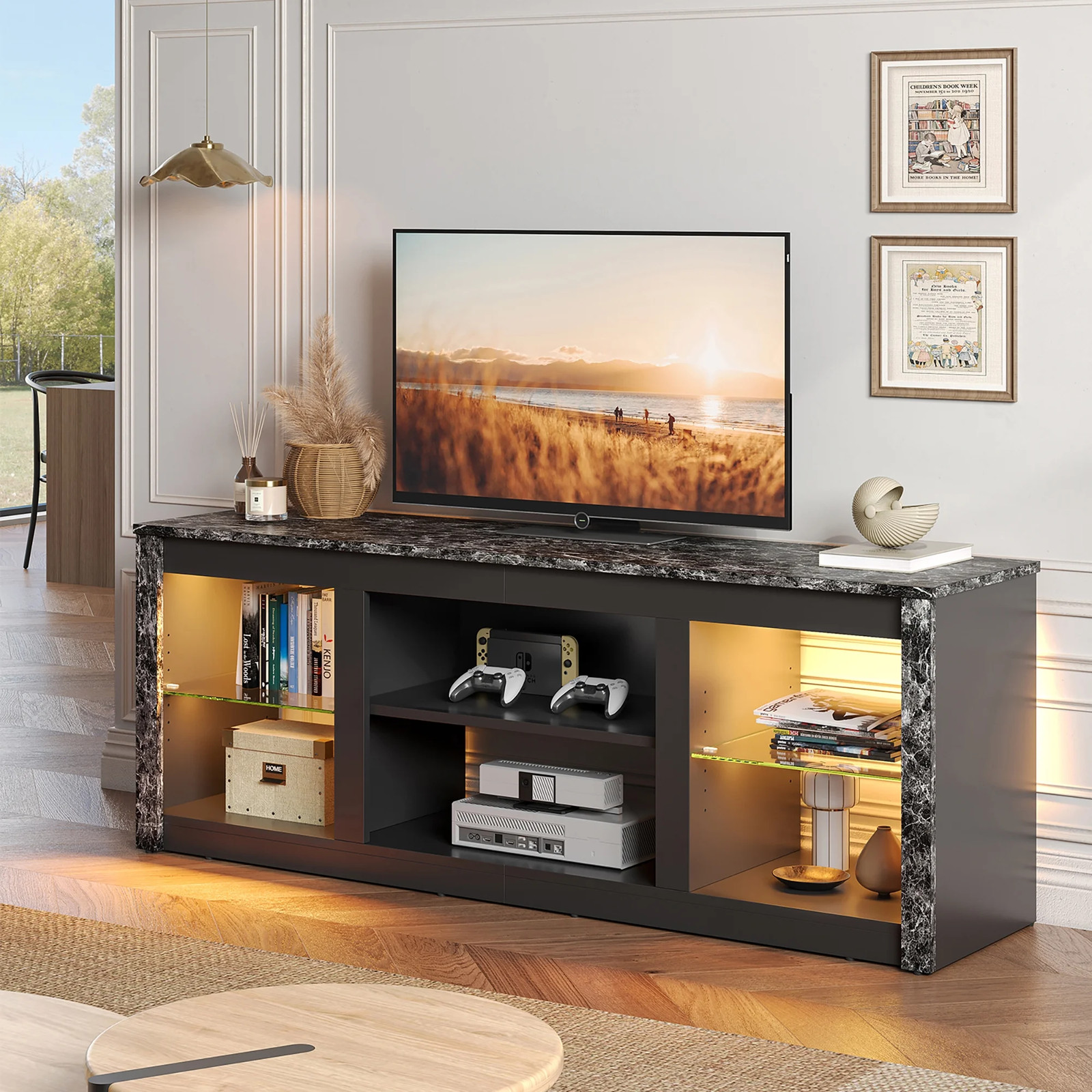 For 70" Tvs - Stylish Entertainment Center