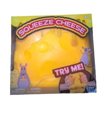 Giggle Zone Squeeze Cheese -Extra Large Squishy Block stress ball Gag Gift 4.25”