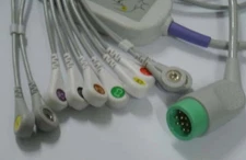 ECG EKG Cable For Physio Control Lifepak 10Leads Snap IEC Lifepack12/15