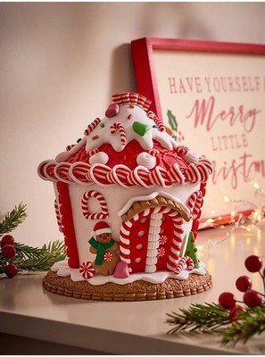 Weihnachten Ton Teig Lebkuchenhaus Cup Cake Zuckerstange Glasur Dekor Ornament