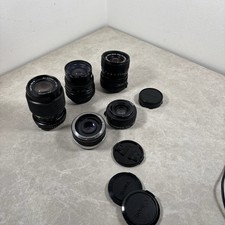 Lotto lavoro 3 obiettivi fotocamera canon + adattatori tutti non testati obiettivo usato