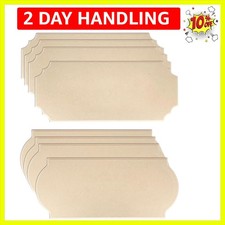 8 Pack Unfinished Wooden Plaques 6"x14"-0.25 Inch Thick Beveled MDF Wood Sign...