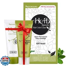 Dongsung Herb Speedy Color Cream Soft Black – Korean Herbal Vegan