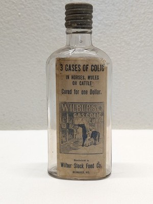 Vintage Rare Wilbur Stock Food Co. Live Stock Colic Cure! Milwaukee, Wi!    !