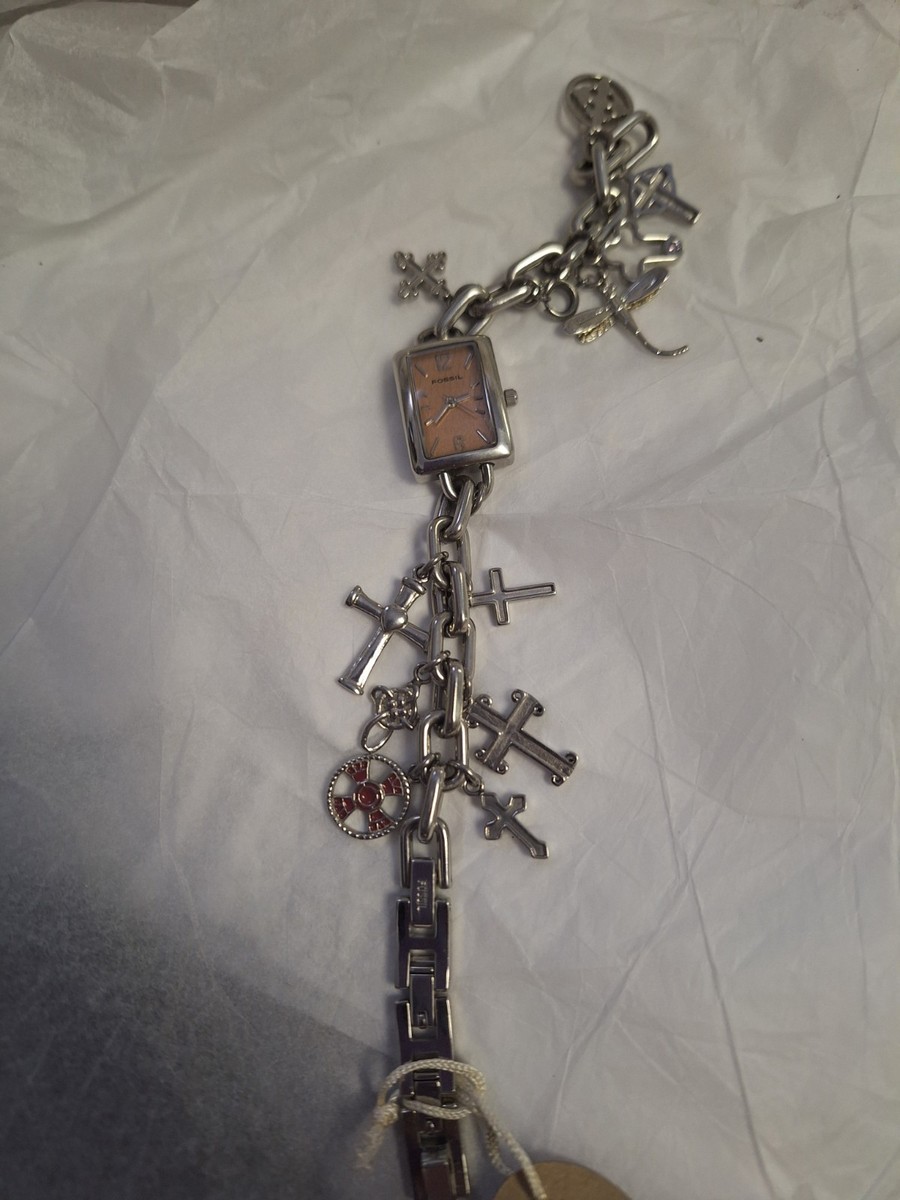 Fossil F2 Ladies Charm Bracelet Watch in Silver Assorted  display picture 2