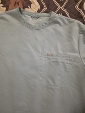 FIGS Technical Collection Easton Crewneck Scrub Top Light Blue Pocket Men's XL
