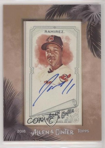 Jose Ramirez #MA-JR 2018 Topps Allen & Ginter Framed Mini Autographs card