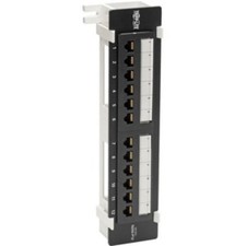 Tripp Lite Cat6 Wall-Mounted 12-Port PoE Patch Panel 110/Krone
