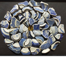 sea glass from japan The bottom of ancient Japanese tableware pottery