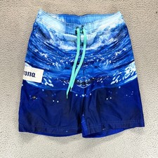 Corona Mens Board Shorts Blue Ocean Waves Swim Trunks Mesh Brief Beach Size 32