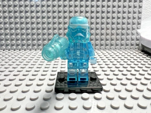 New Custom Star Wars Minifigure - Translucent Blue Strom Trooper - NOT LEGO