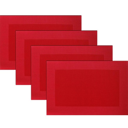 Vinyl Placemats Heat-Resistant Table Mats Washable Easy Clean Plastic Placema...