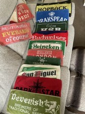 BUNDLE OF VINTAGE BEER BAR TOWELS USED