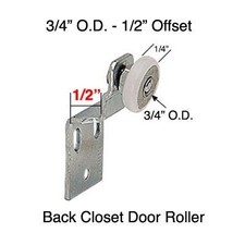 Closet Door Roller 0.75 Wheel Diameter with Offset