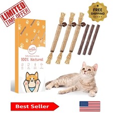 Natural Silvervine Cat Chew Sticks - 6 Pack for Dental Care Stress Relief