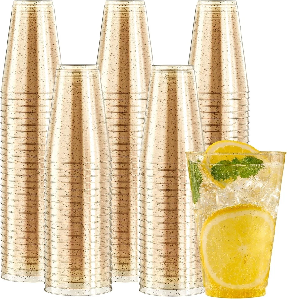 Luxe Gold Disposable Cups - 14 oz 200 Pack for Celebrations - Image 3 of 4