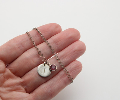 925 Sterlingsilber Rosa Kristall Einfassung Stein Runde Scheibe Oval Gliederkette Halskette