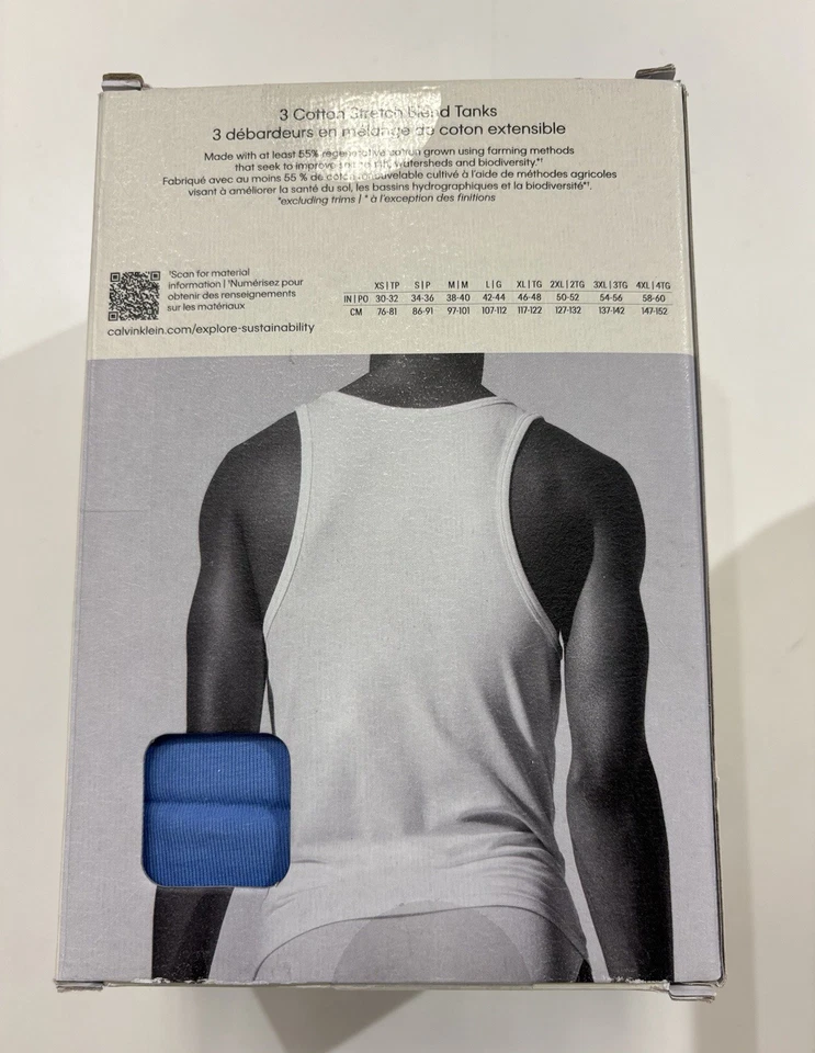CALVIN KLEIN UNDERWEAR TANK TOP COTTON MULTICOLOR 3-PACK SIZE L - Image 2 of 4